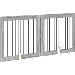vidaXL Parque para Perros Manual 2 pcs 100 x 100 cm Gris Sonoma Outlet