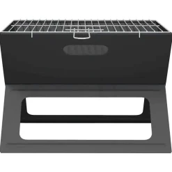 vidaXL Cocina Y Comedor-Parrilla al aire libre Negro 46 x 31 x 31 cm Acero