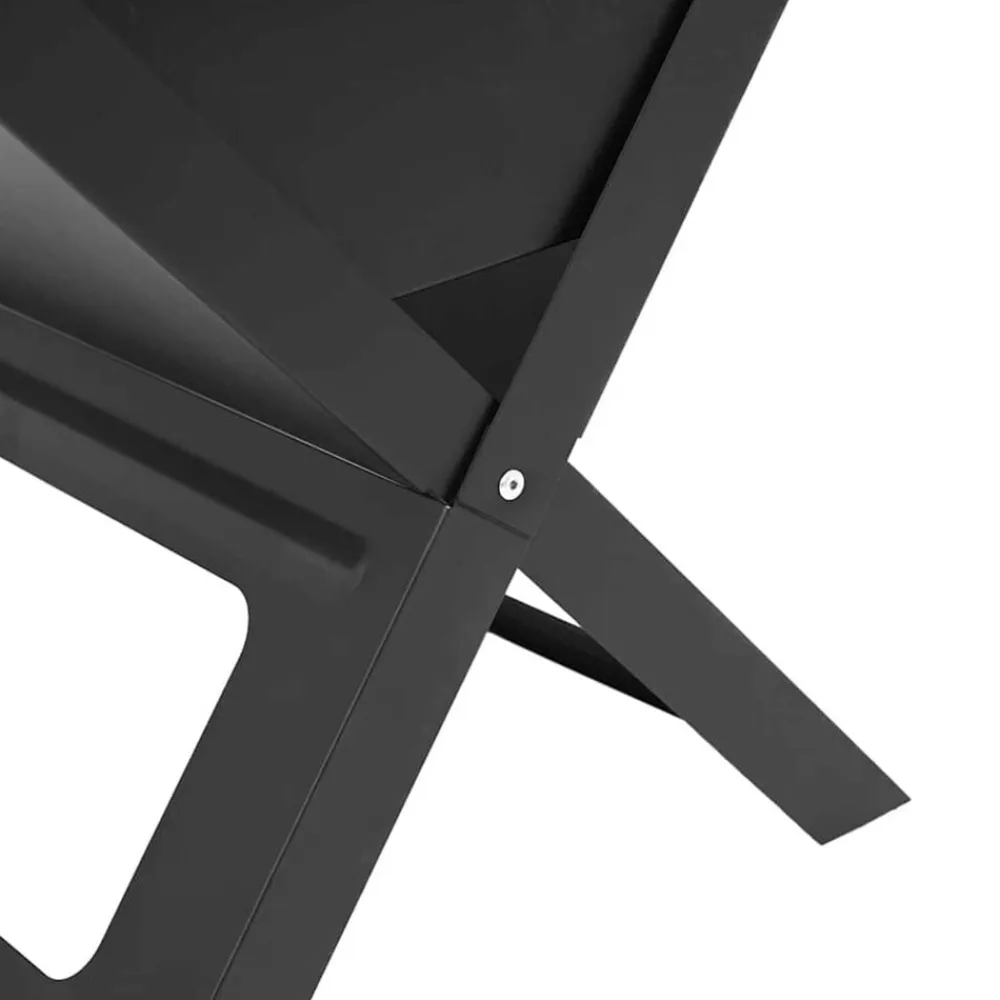 vidaXL Cocina Y Comedor-Parrilla al aire libre Negro 46 x 31 x 31 cm Acero