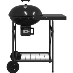 vidaXL Cocina Y Comedor-Parrilla al aire libre con rueda Negro 91 x 71 x 107 cm Metal
