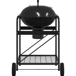 vidaXL Cocina Y Comedor-Parrilla al aire libre con rueda Negro 91 x 71 x 107 cm Metal
