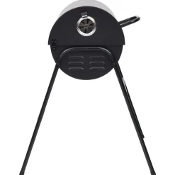 vidaXL Cocina Y Comedor-Parrilla barril 2 rejillas de cocción negro acero 80x95x90 cm