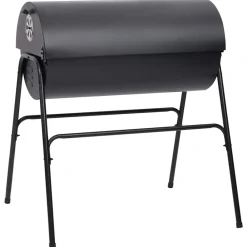 vidaXL Cocina Y Comedor-Parrilla barril 2 rejillas de cocción negro acero 80x95x90 cm