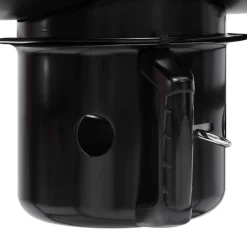 vidaXL Cocina Y Comedor-Parrilla de barril ruedas y estantes acero negro 115x85x95 cm