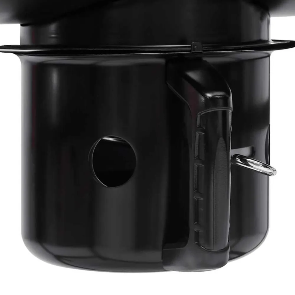 vidaXL Cocina Y Comedor-Parrilla de barril ruedas y estantes acero negro 115x85x95 cm