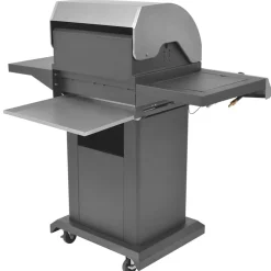 vidaXL Parrilla de Gas con Quemador con rueda con puerta Plateado Sale
