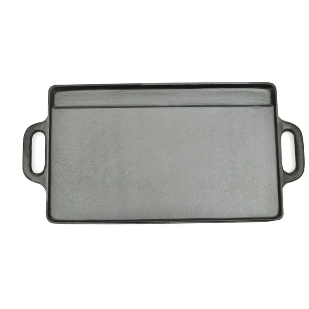 vidaXL Parrilla grill reversible hierro fundido 50x23 cm