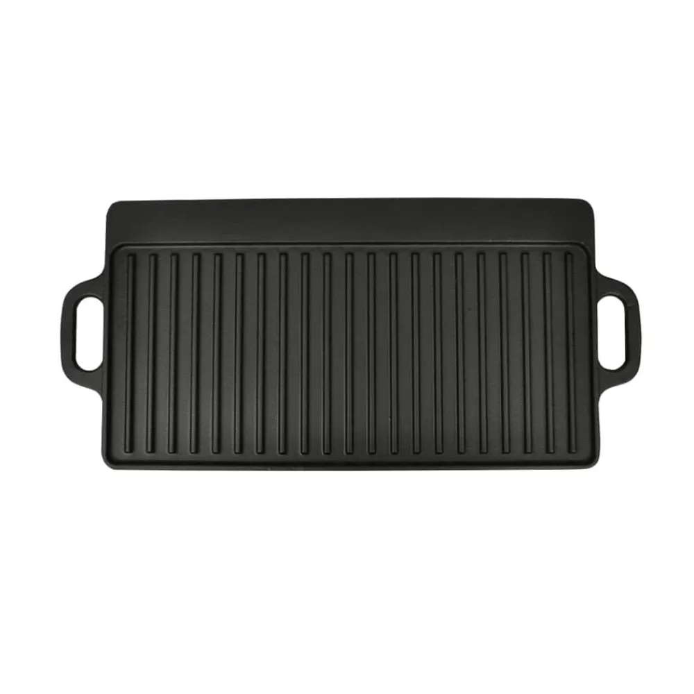 vidaXL Parrilla grill reversible hierro fundido 50x23 cm