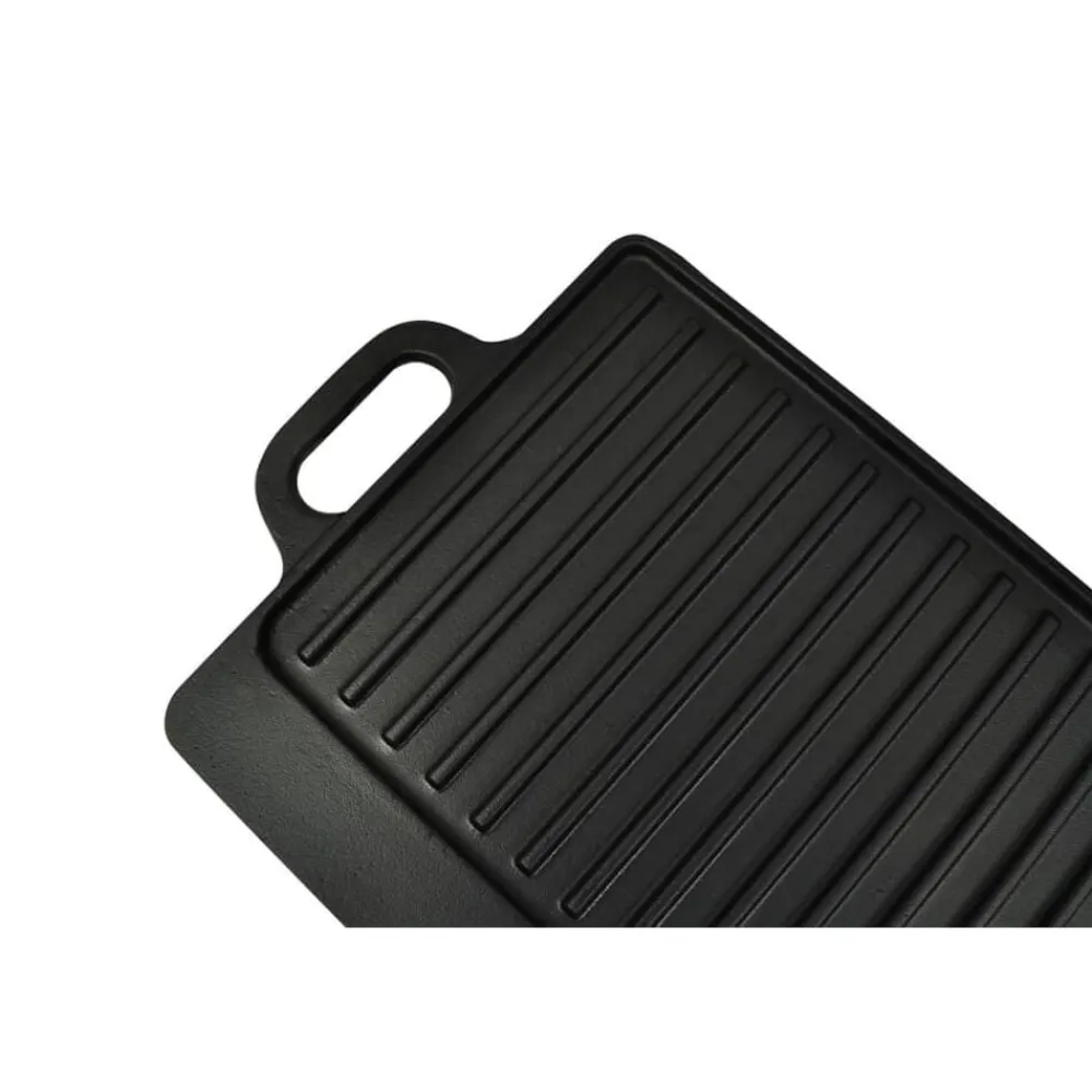 vidaXL Parrilla grill reversible hierro fundido 50x23 cm