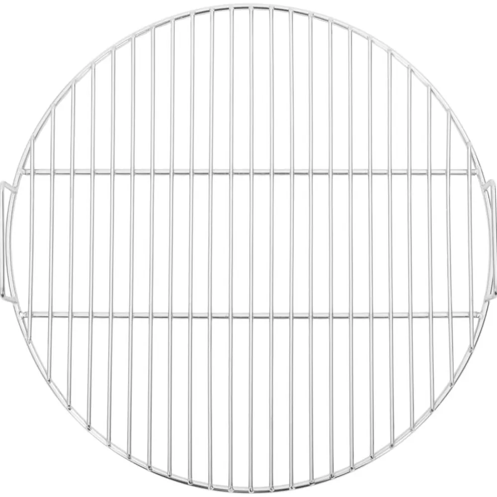 vidaXL Cocina Y Comedor-Parrilla redonda de BBQ con asas acero inoxidable 304 Ø44,5 cm
