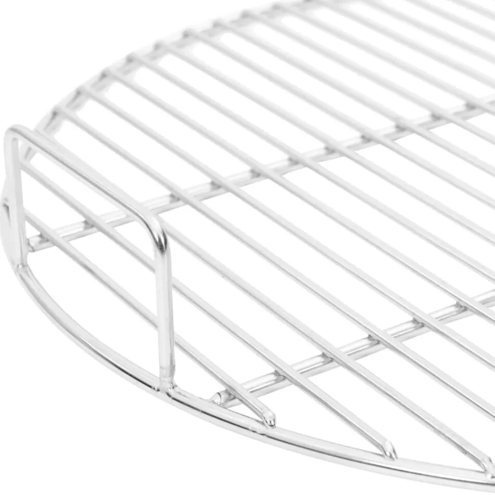 vidaXL Cocina Y Comedor-Parrilla redonda de BBQ con asas acero inoxidable 304 Ø44,5 cm