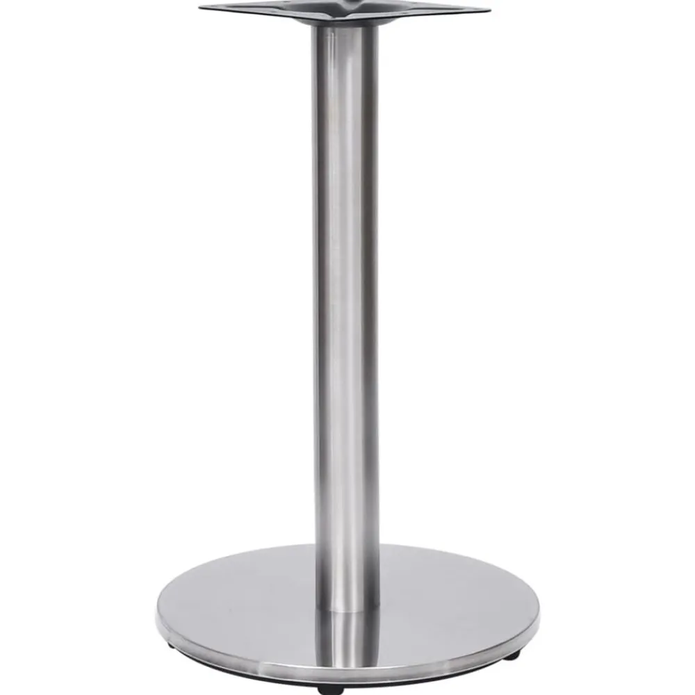 vidaXL Pata de mesa de bistró plateada Ø45x72 cm acero inoxidable Discount