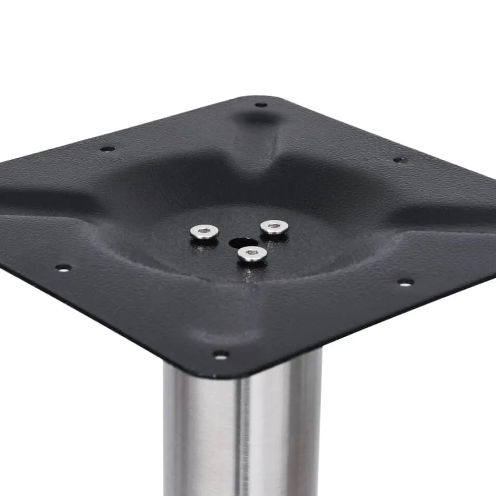 vidaXL Pata de mesa de bistró plateada Ø45x72 cm acero inoxidable Discount