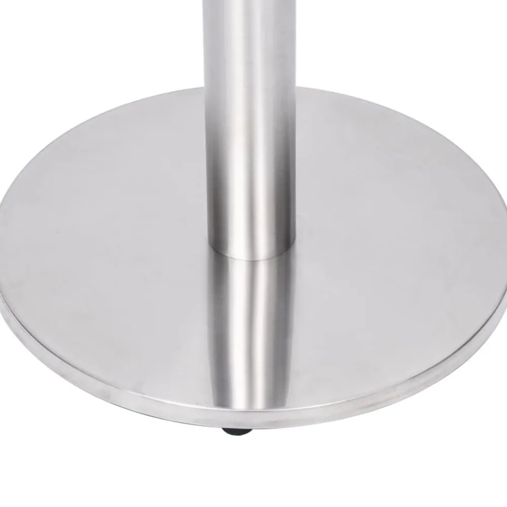 vidaXL Pata de mesa de bistró plateada Ø45x72 cm acero inoxidable Discount