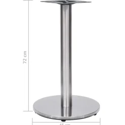 vidaXL Pata de mesa de bistró plateada Ø45x72 cm acero inoxidable Discount