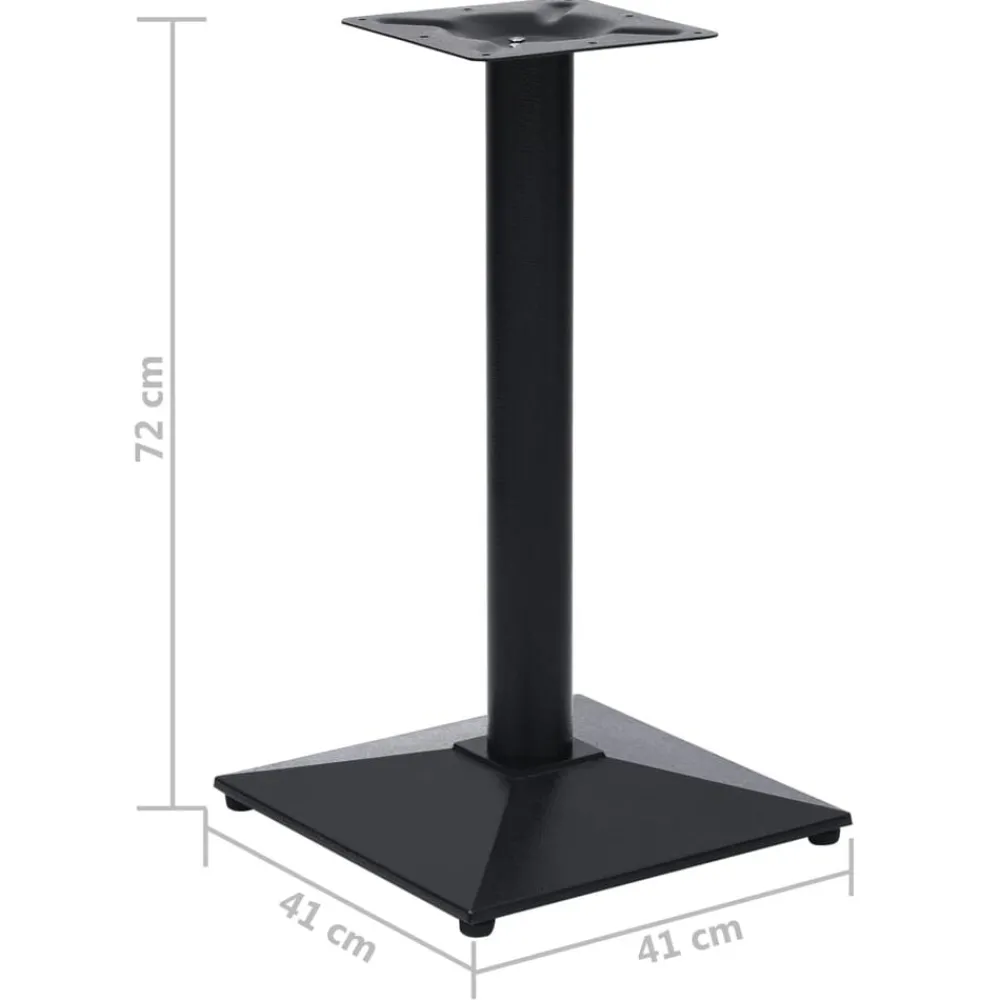 vidaXL Accesorios Para Mesas-Pata de mesa de bistró negra 41x41x72 cm de hierro fundido