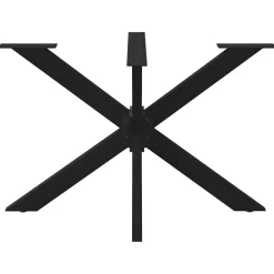 vidaXL Pata de mesa de comedor forma de araña negra 120x68x(72-73) cm acero Negro Clearance