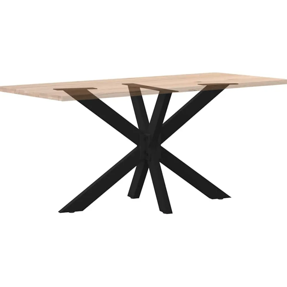vidaXL Pata de mesa de comedor forma de araña negra 120x68x(72-73) cm acero Negro Clearance
