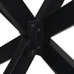 vidaXL Pata de mesa de comedor forma de araña negra 120x68x(72-73) cm acero Negro Clearance