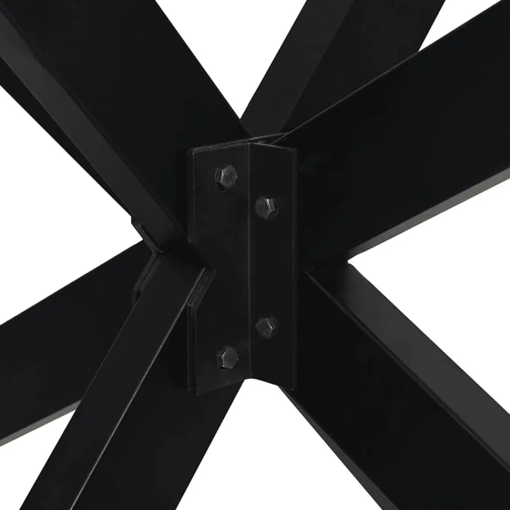 vidaXL Pata de mesa de comedor forma de araña negra 120x68x(72-73) cm acero Negro Clearance
