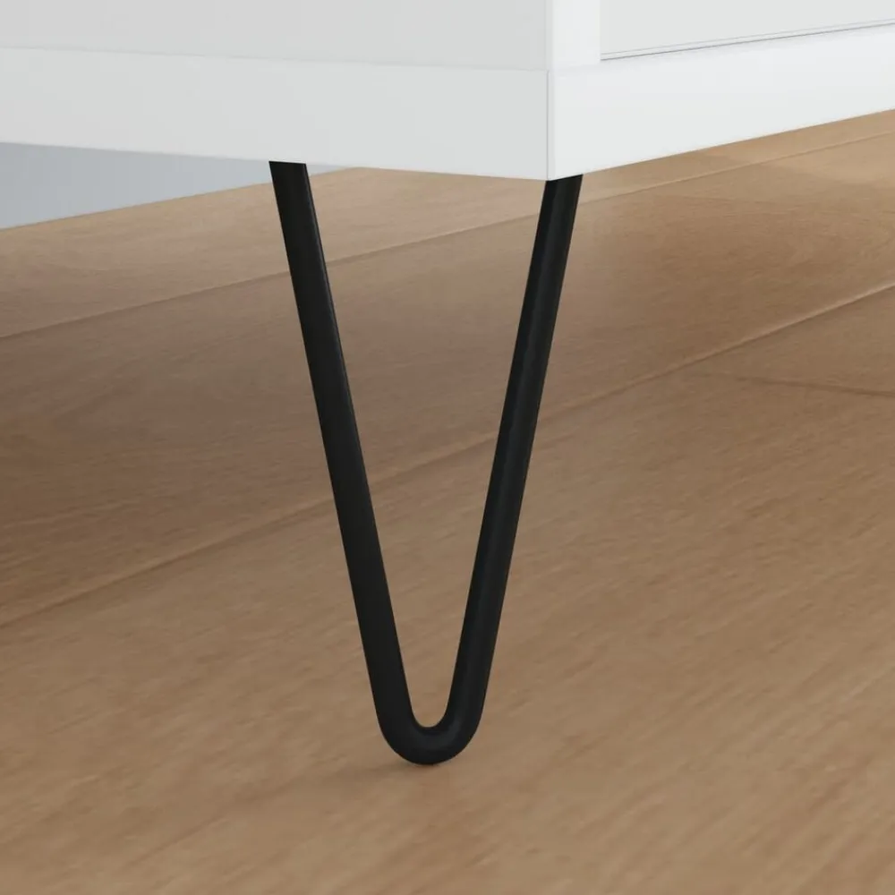 vidaXL Accesorios De Bricolaje-Pata de Mueble 2 pcs Negro 54.1 x 54.1 x 100 mm Hierro