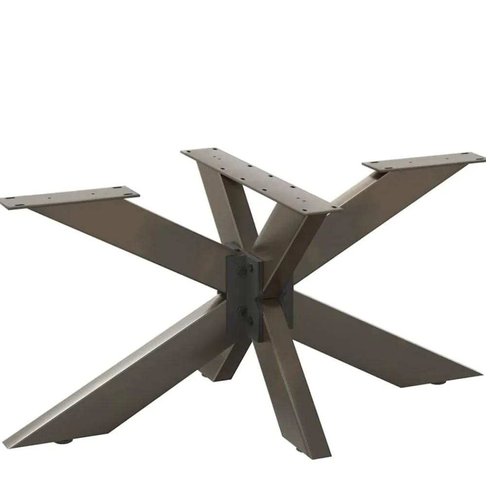 vidaXL Accesorios Para Mesas-Pata para mesa de centro con forma de araña, color negro, 98 x 58 x (42-43) cm, acero