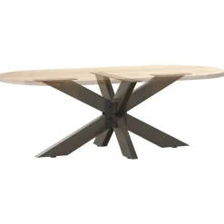 vidaXL Accesorios Para Mesas-Pata para mesa de centro con forma de araña, color negro, 98 x 58 x (42-43) cm, acero