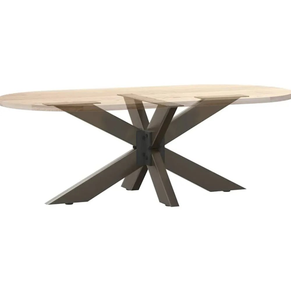 vidaXL Accesorios Para Mesas-Pata para mesa de centro con forma de araña, color negro, 98 x 58 x (42-43) cm, acero