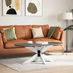vidaXL Accesorios Para Mesas-Pata para mesa de centro con forma de araña, color , 98 x 58 x (42-43) cm, acero