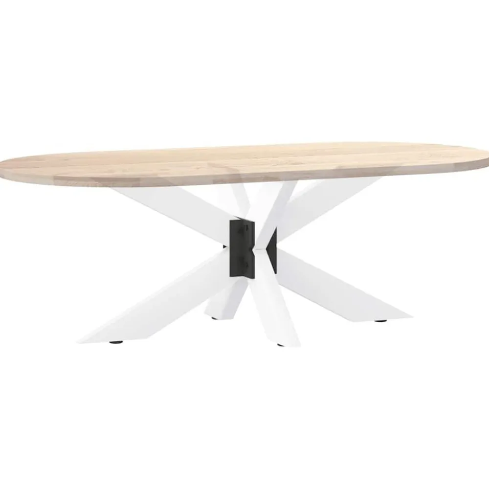 vidaXL Accesorios Para Mesas-Pata para mesa de centro con forma de araña, color , 98 x 58 x (42-43) cm, acero