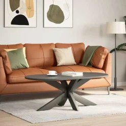 vidaXL Pata para mesa de centro con forma de araña, , 98 x 58 x (42-43) cm, acero Antracita Discount