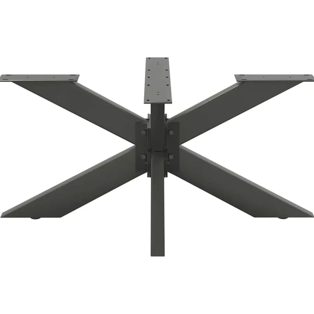 vidaXL Pata para mesa de centro con forma de araña, , 98 x 58 x (42-43) cm, acero Antracita Discount