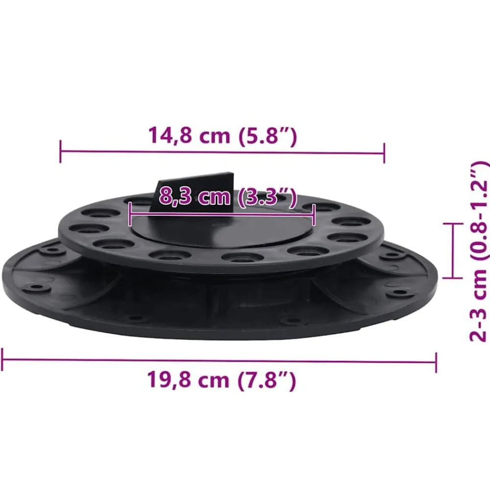 vidaXL Patas ajustables para terraza 10 unidades 20-30 mm New