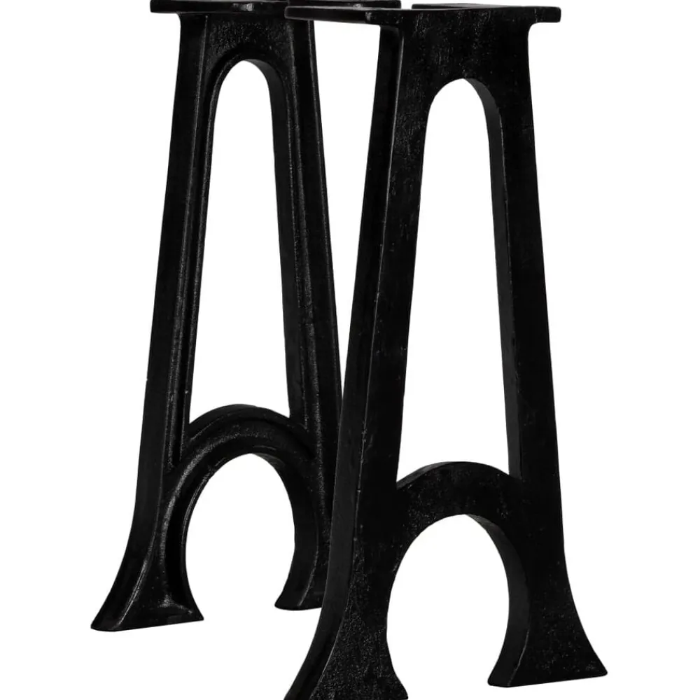 vidaXL Accesorios Para Mesas-Patas de banco base arqueada en forma de A hierro fundido2 uds