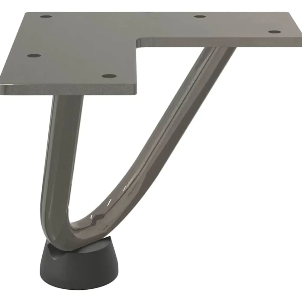 vidaXL Patas de horquilla para mesa de centro (4 unidades, acero , 10 cm, acero macizo) Natural Discount