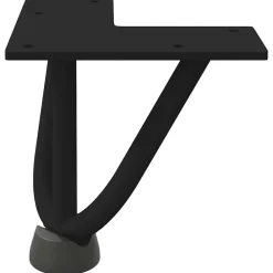 vidaXL Accesorios Para Mesas-Patas de horquilla para mesa de centro (4 unidades), color , 10 cm, acero macizo