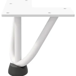 vidaXL Patas de horquilla para mesa de centro (4 unidades), color , 10 cm, acero macizo Blanco