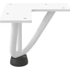 vidaXL Patas de horquilla para mesa de centro (4 unidades), color , 10 cm, acero macizo Blanco