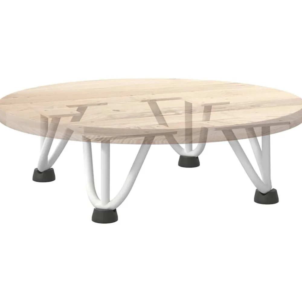 vidaXL Patas de horquilla para mesa de centro (4 unidades), color , 10 cm, acero macizo Blanco