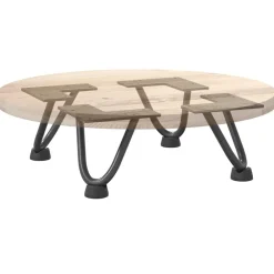 vidaXL Accesorios Para Mesas-Patas de horquilla para mesa de centro (4 unidades, , 10 cm, acero macizo)