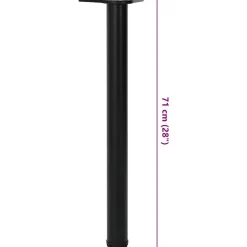 vidaXL Patas de mesa ajustables en 4 alturas 710 mm Negro