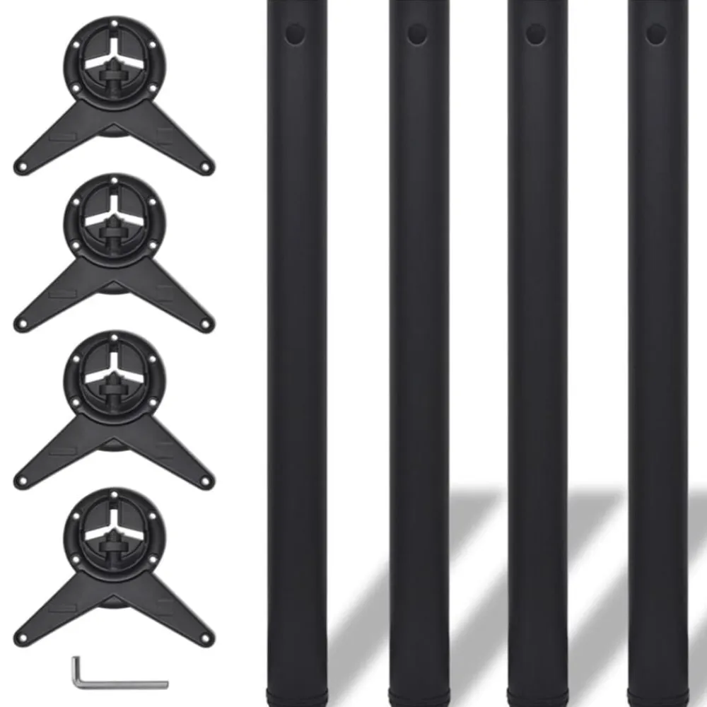 vidaXL Accesorios Para Mesas-Patas de mesa ajustables en 4 alturas 710 mm