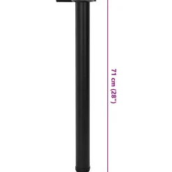 vidaXL Accesorios Para Mesas-Patas de mesa ajustables en 4 alturas 710 mm