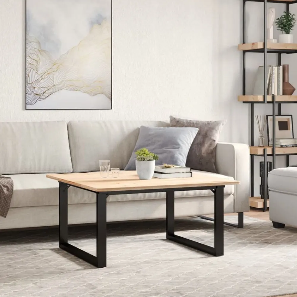 vidaXL Accesorios Para Mesas-Patas de mesa de centro estructura O acero 80x70x43 cm
