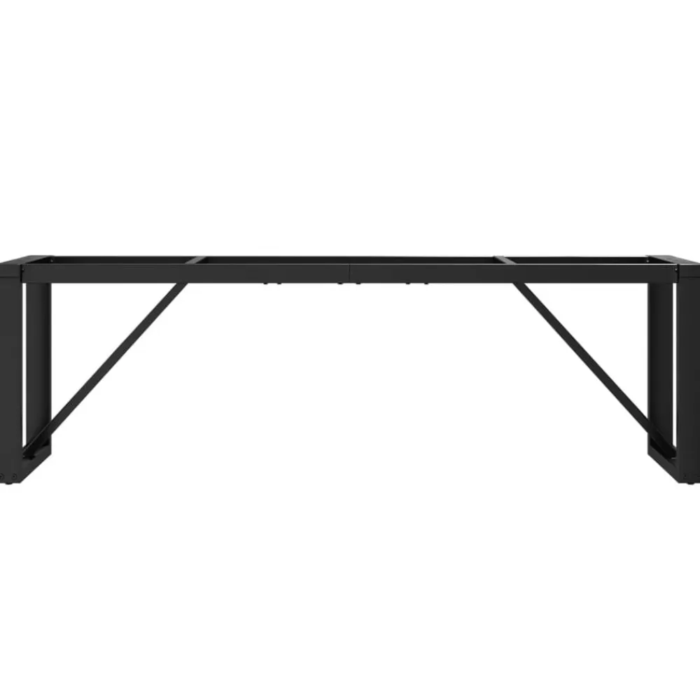 vidaXL Accesorios Para Mesas-Patas de mesa de centro estructura O acero 140x30x43 cm