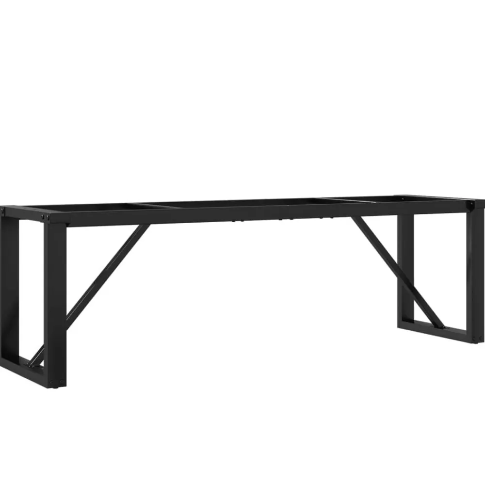 vidaXL Accesorios Para Mesas-Patas de mesa de centro estructura O acero 140x30x43 cm