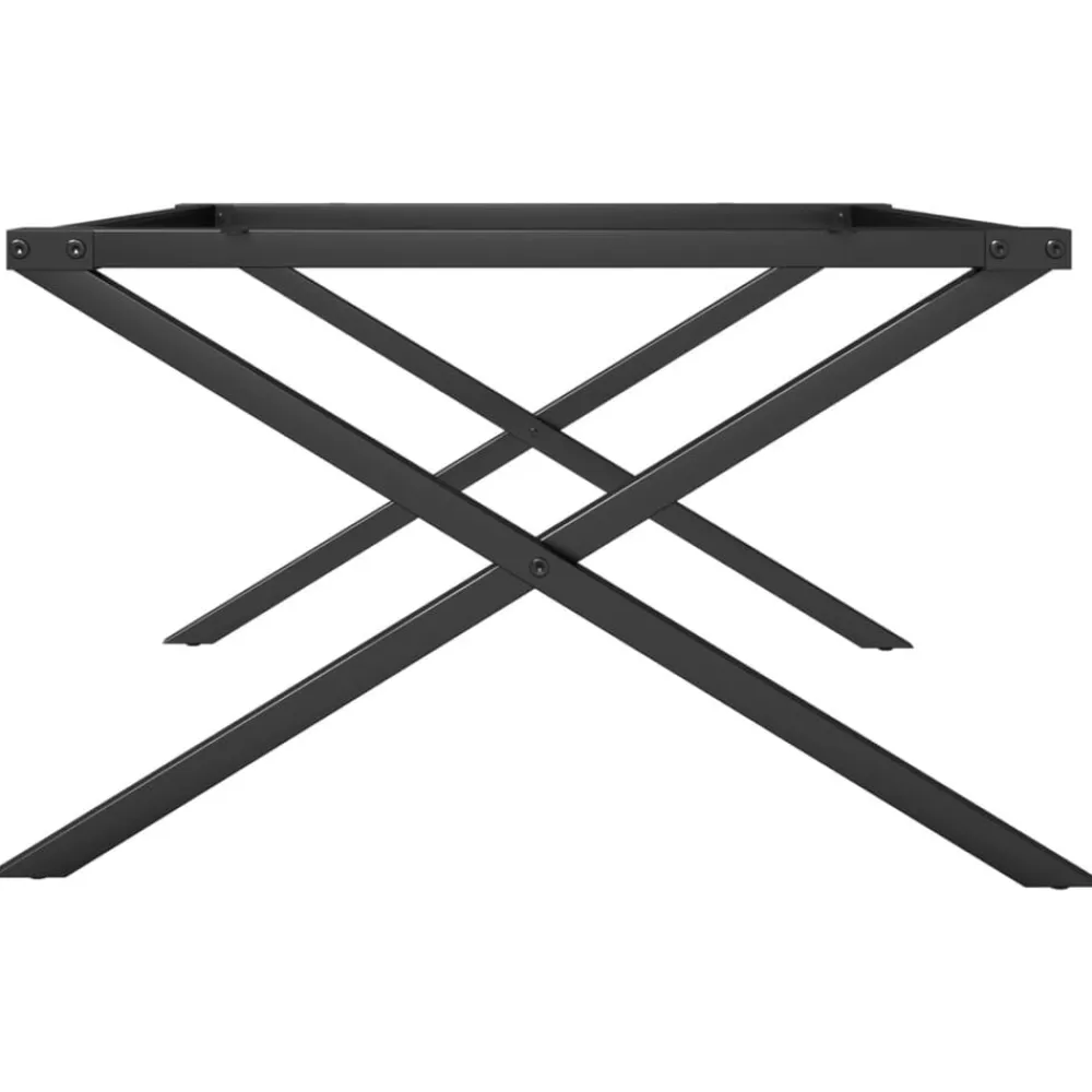 vidaXL Patas de mesa de centro estructura X acero 80x70x43 cm