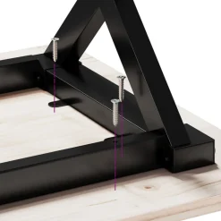 vidaXL Patas de mesa de centro estructura X acero 80x70x43 cm
