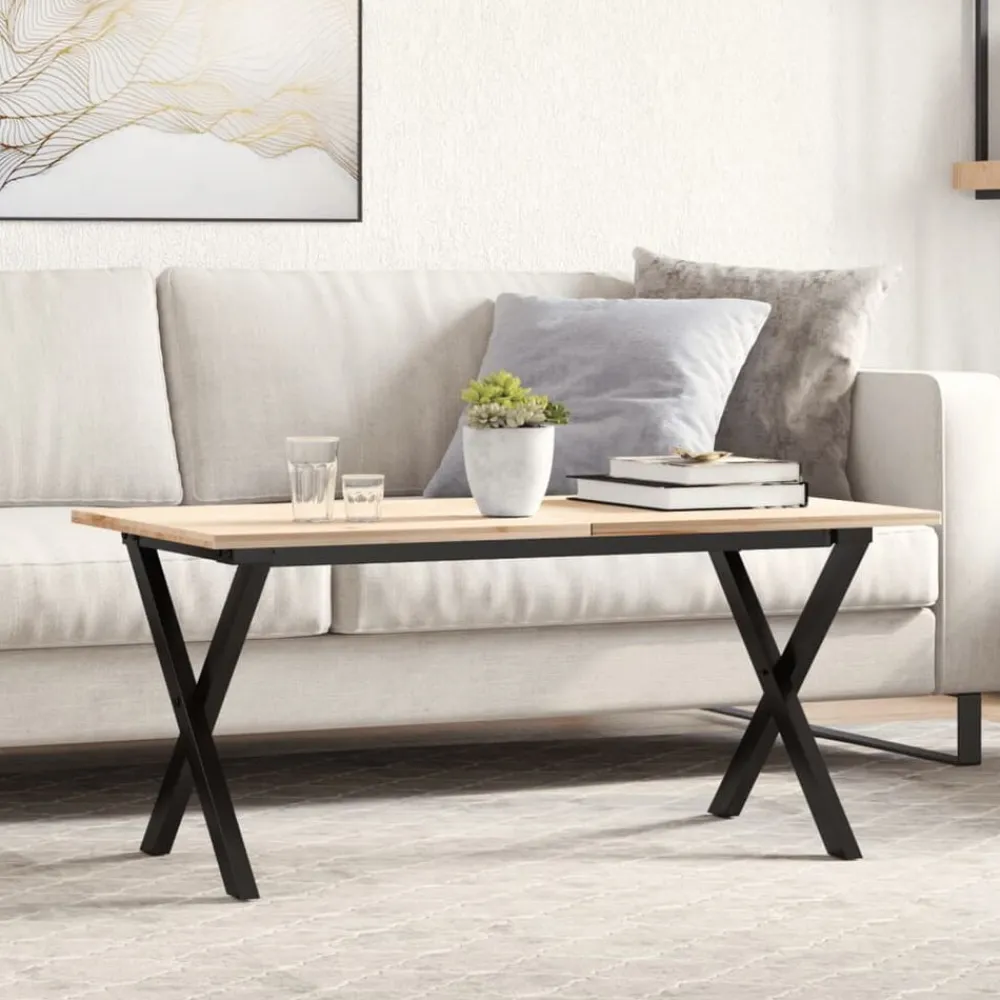 vidaXL Patas de mesa de centro estructura X acero 70x30x43 cm Online