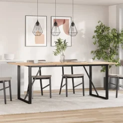 vidaXL Accesorios Para Mesas-Patas de mesa de comedor estructura O acero 160x80x73 cm